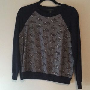 Blue patterned sweater